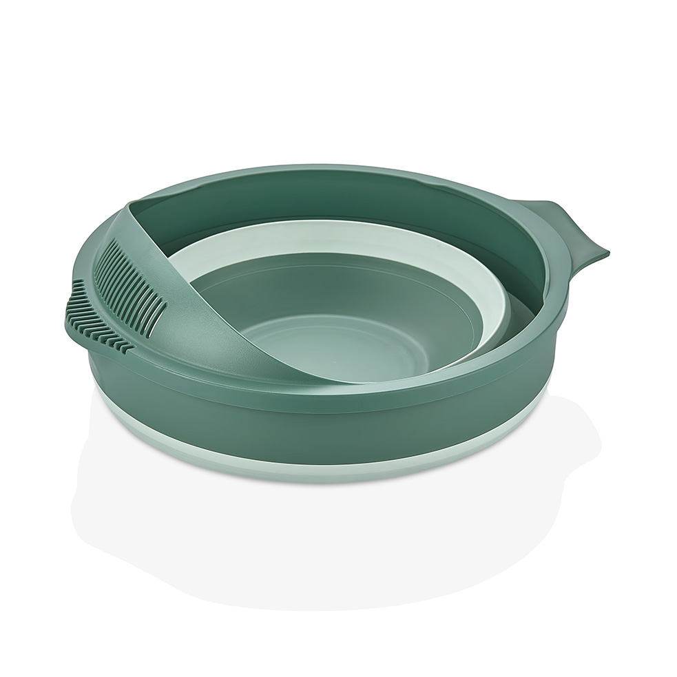 2IN1 COLLAPSIBLE STRAINER - GREEN