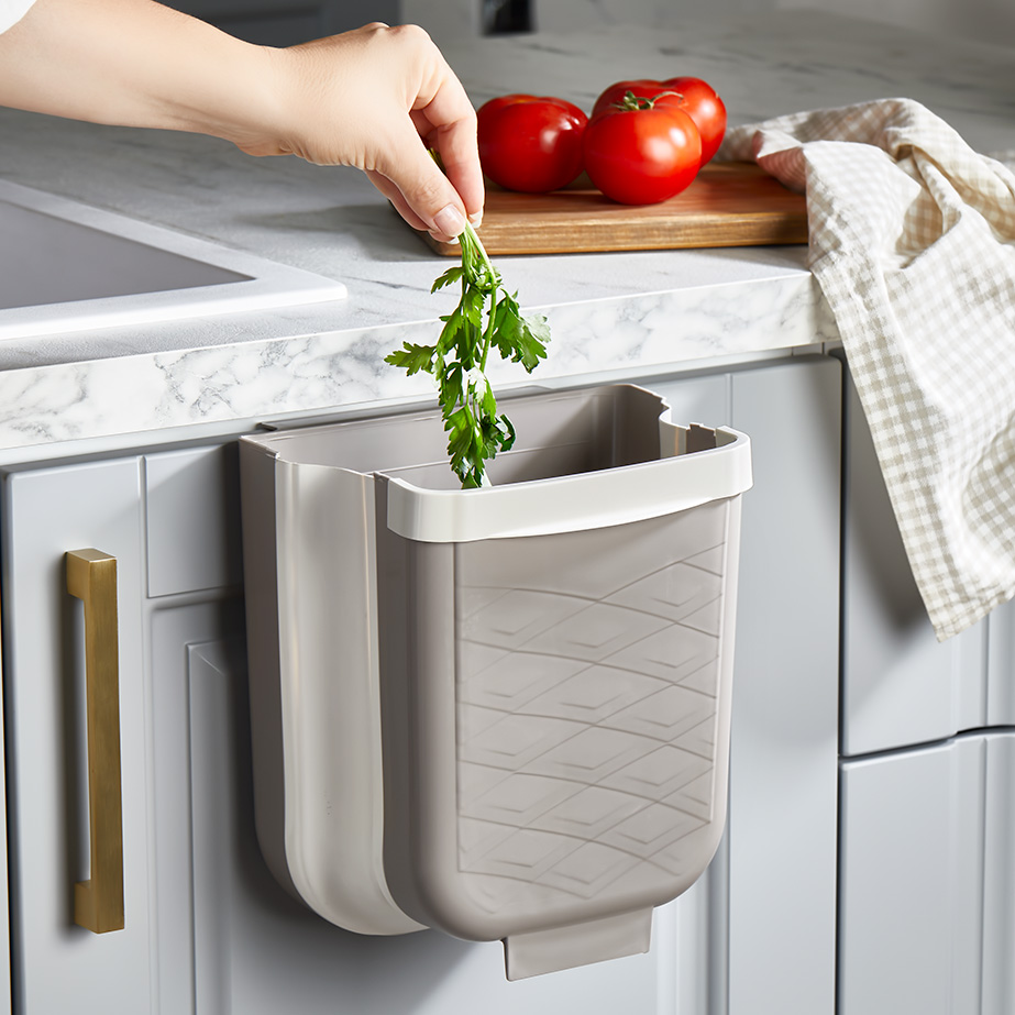 COLLAPSIBLE DUSTBIN - BEIGE
