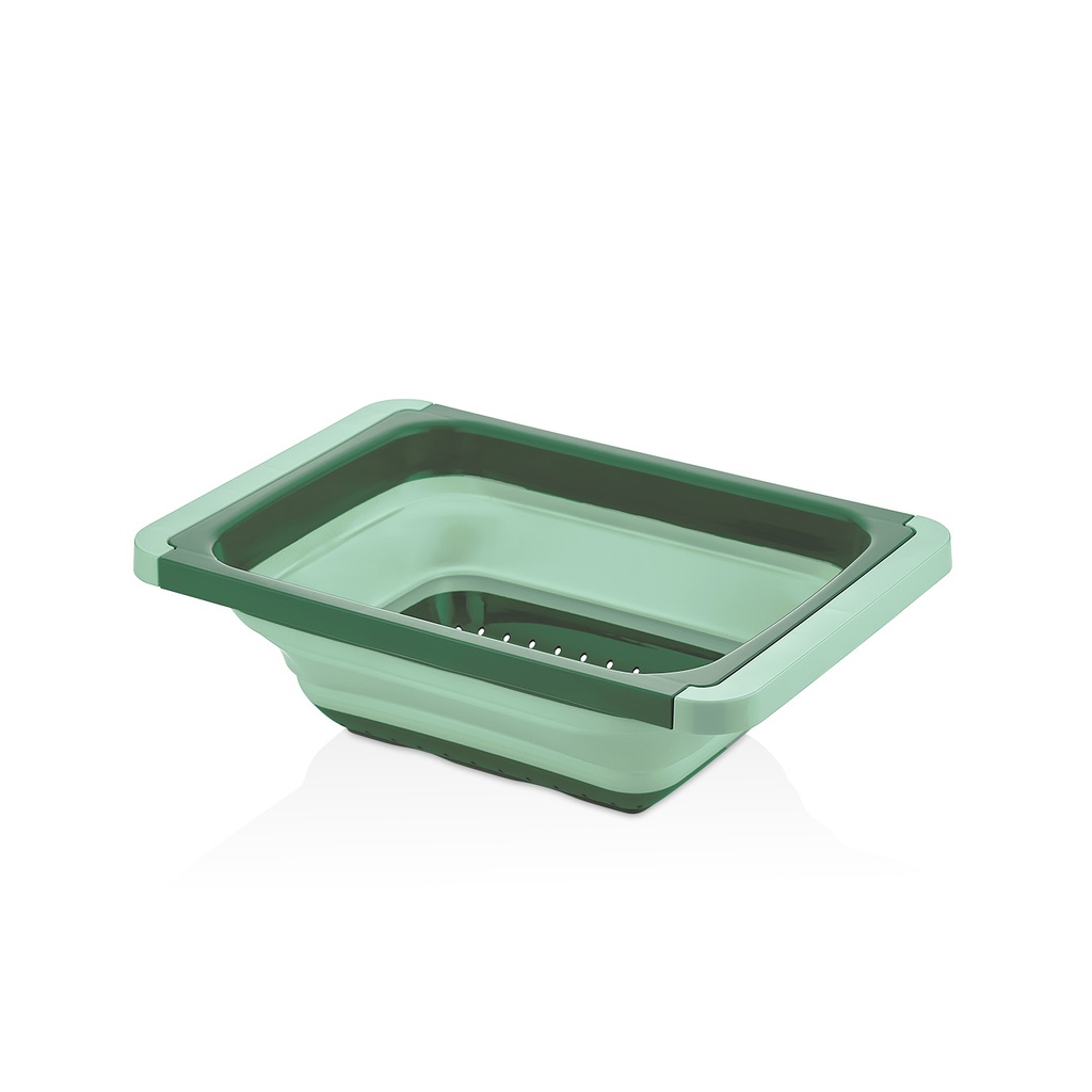 RECTANGULAR COLLAPSIBLE STRAINER- GREEN