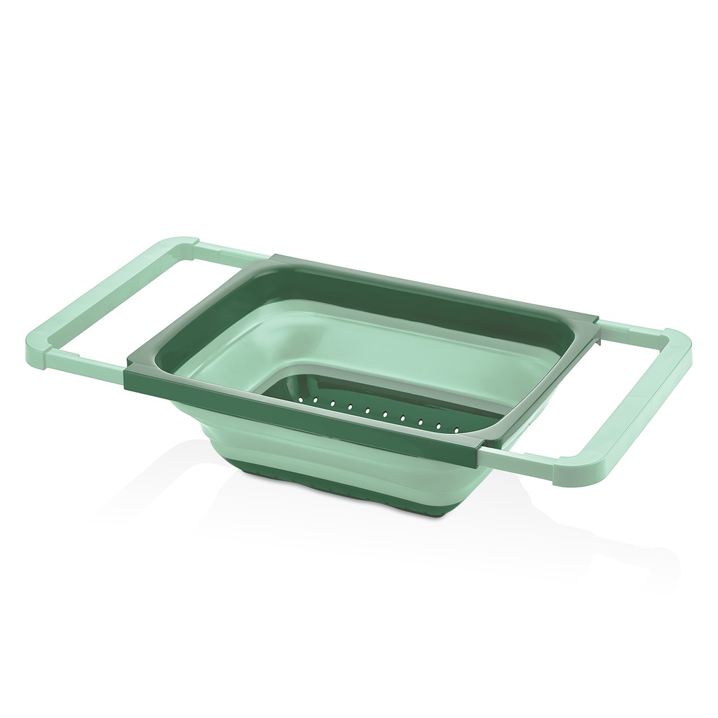 RECTANGULAR COLLAPSIBLE STRAINER- GREEN