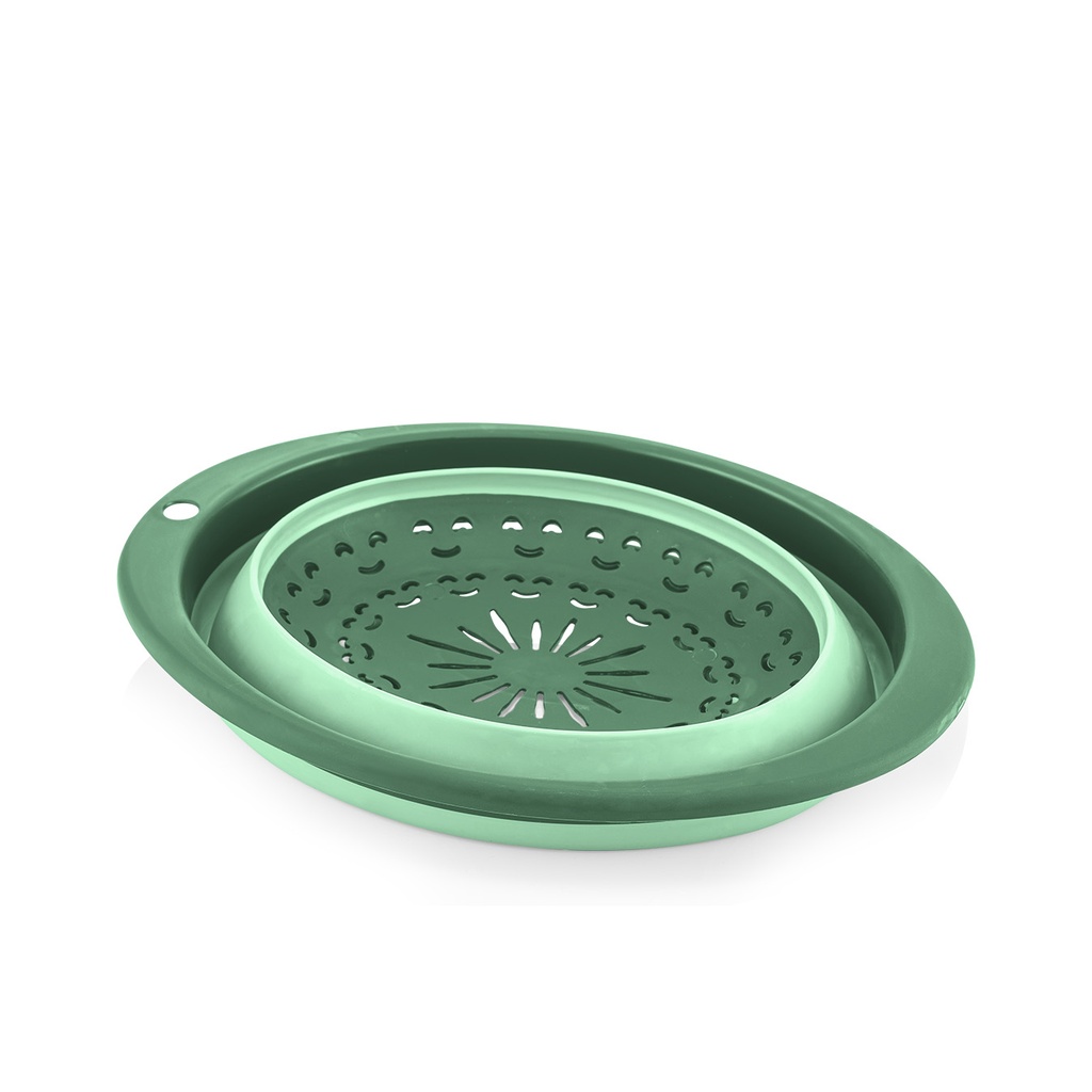 CIRCULAR COLLAPSIBLE STRAINER - GREEN