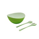 7PCS SALAD SET-GREEN(4X400ML,1X3000ML,1 FORK,1 SPOON