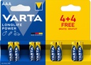 Varta Longlife Power AAA Bli 8 (4+4)