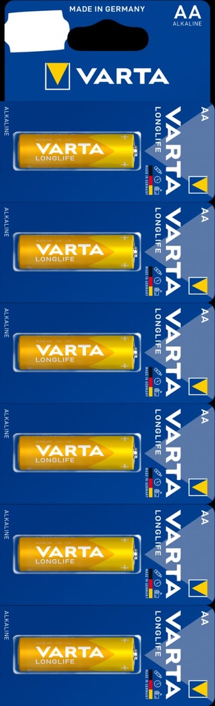  بطارية فارتا AA طويلة العمر، 6حبة (STRBL 6X1)