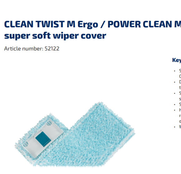 Wiper Cover POWER CLEAN/TWIST M