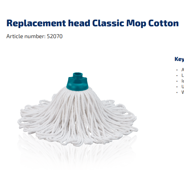 Replacement head Classic Mop cotton