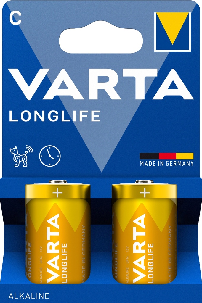 بطارية فارتا حجم وسط 2 حبة Longlife C