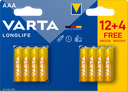 VARTA LONGLIFE  AAA 16 PCS (12+4)