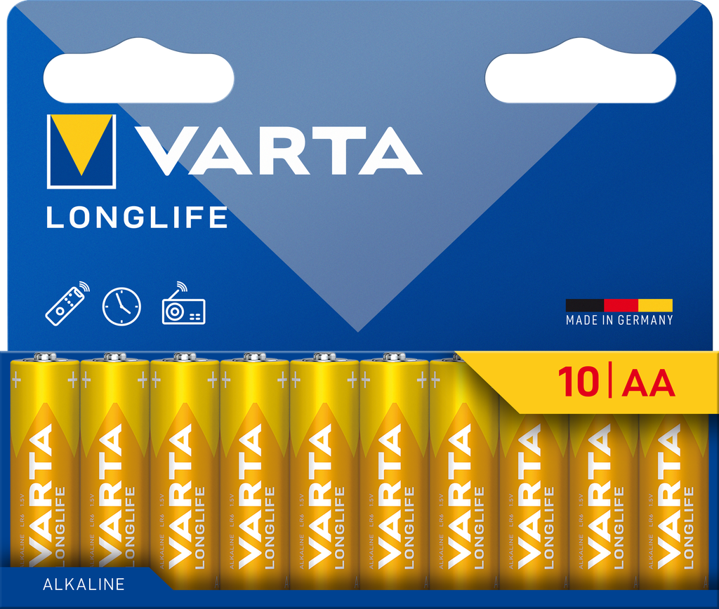 بطارية فارتا  باك 10  LONGLIFE  AA 