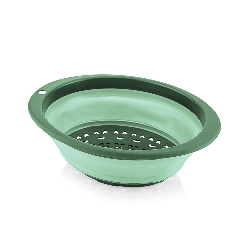 CIRCULAR COLLAPSIBLE STRAINER - GREEN