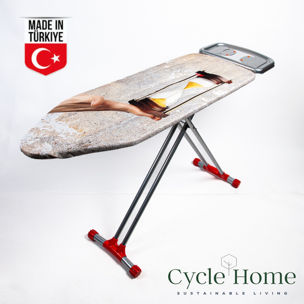 Cycle Home Ironing Board - Metal Color Silver -Hourglass- 42x125cm