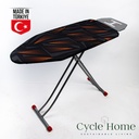 Cycle Home Ironing Board -Metal Color Silver -Black/Orange - 38x95cm