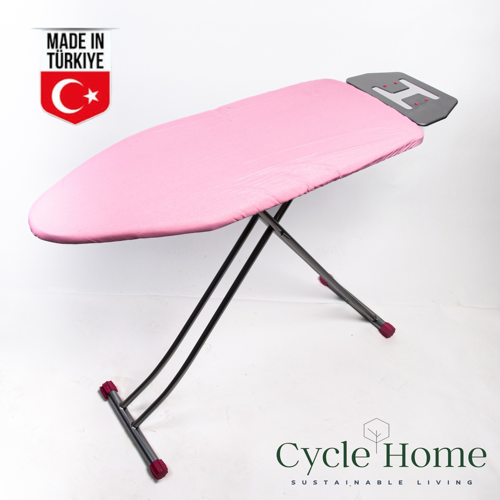 Cycle Home Ironing Board -Metal Color Silver -Pink - 38x95cm