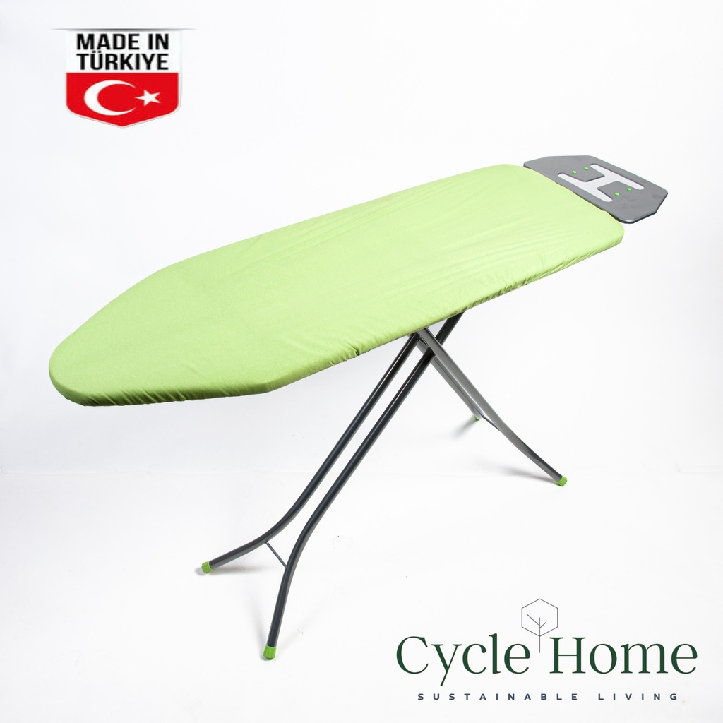 Cycle Home Ironing Board - Metal Color Silver -Green- 34x110cm
