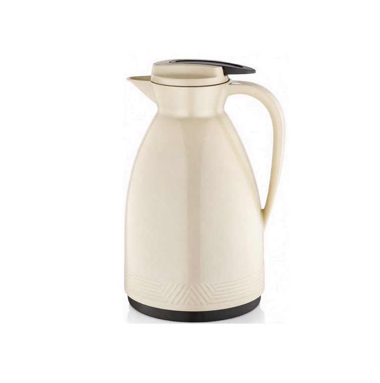 مطارة زجاجية حافظة للحرارة 1 لتر - كريمي - سايكل هوم
