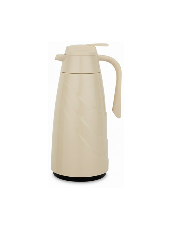 مطارة زجاجية حافظة للحرارة 1.5 لتر - كريمي - سايكل هوم