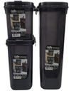 3PCS STORAGE BOX SET-BLACK(1000ML,1500ML,2500ML)